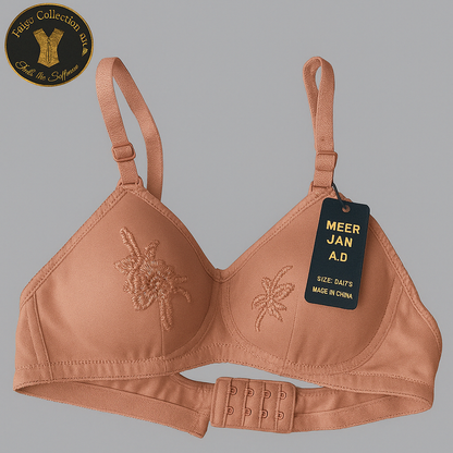Soft Quality Padded Bra with Unique Embroidery
