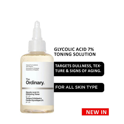 Pack Of 2 The Ordinary Glycolic Acid 240ml + Nirvana Botanics- Vitamin C Serum 15ml